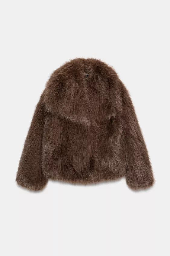 SHORT FAUX FUR COAT ZW COLLECTION | Zara UK
