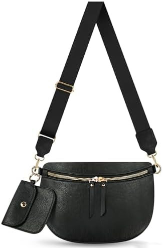 Checkered Crossbody Bag Bum Bags for Women Crossbody PU Leather Checkered Wallet Belt Bag Crossbo... | Amazon (US)