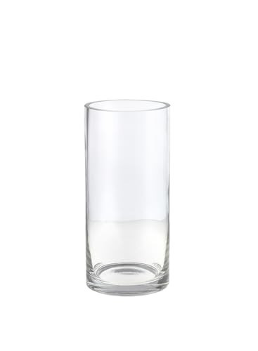 Serene Spaces Living Classic Clear Glass Cylinder Vase, Use for Floral Arrangements or as Candleholder at Weddings, Parties, Events, Home Decor, Measures 6" Tall and 3.5" Diameter | Amazon (US)