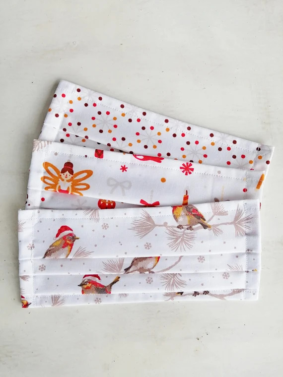 Mund-Nasen Maske Behelfsmaske Baumwolle Schneeflocken | Etsy | Etsy (DACH)