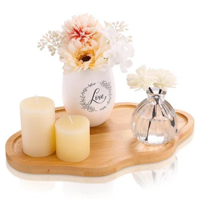Wood Decorative Serving Tray For Candles Perfume, Cloud Jewelry Tray Trinket Dish, Wooden Trays For Coffee Table Home Decor | Wayfair North America