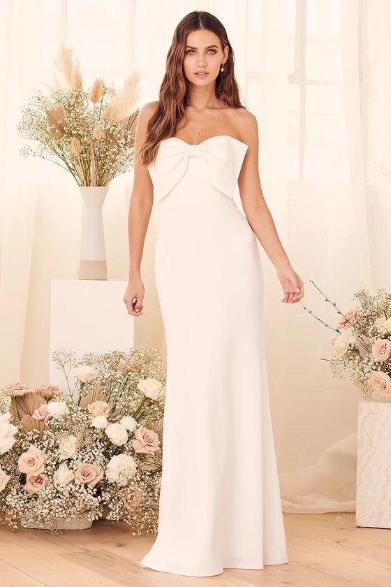 I'll Love You Forever White Strapless Maxi Dress | Lulus (US)