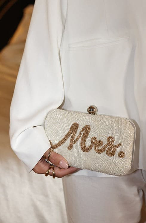 Eloise Beaded "Mrs." Clutch | 12th Tribe