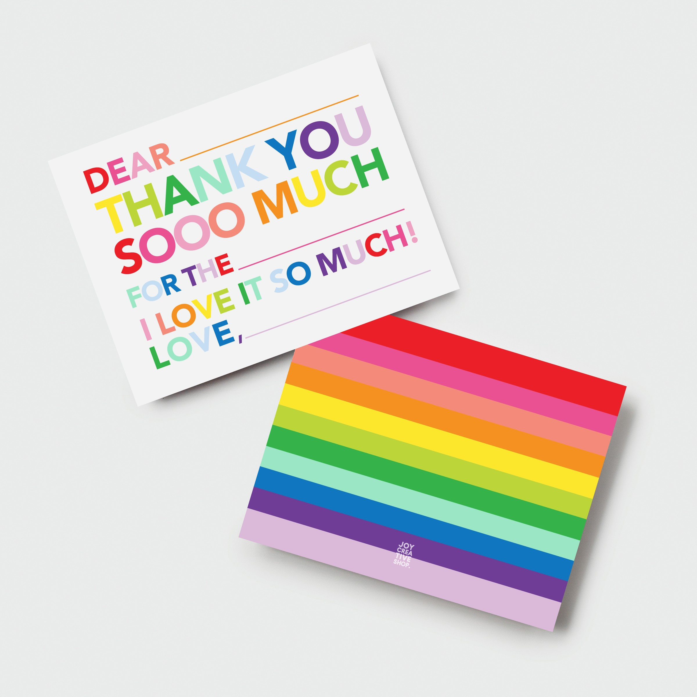 Kids Fill in Thank You Notes - Rainbow | Joy Creative Shop