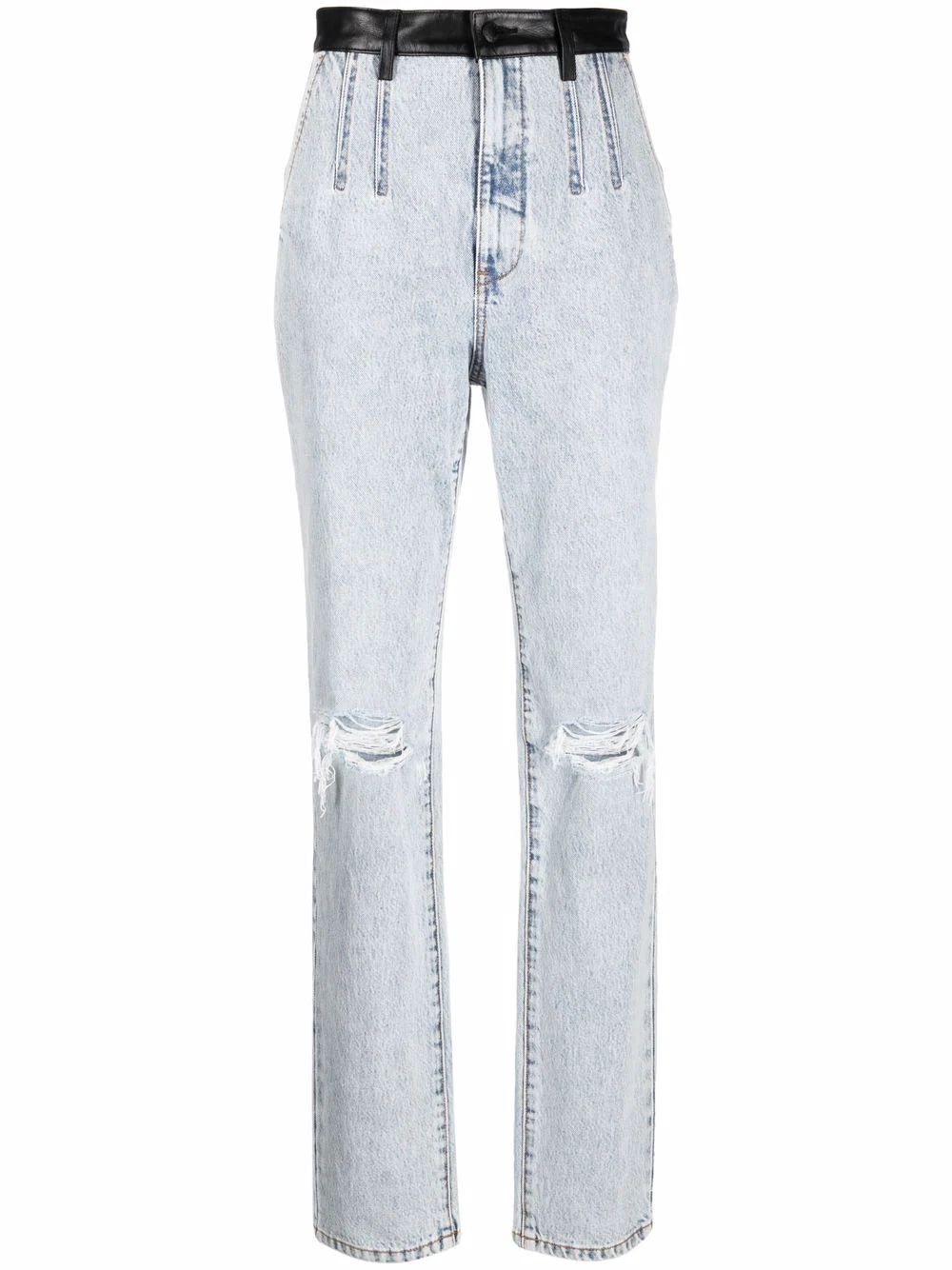 Alexander Wang Pebble bleach-wash high-waist Jeans - Farfetch | Farfetch Global