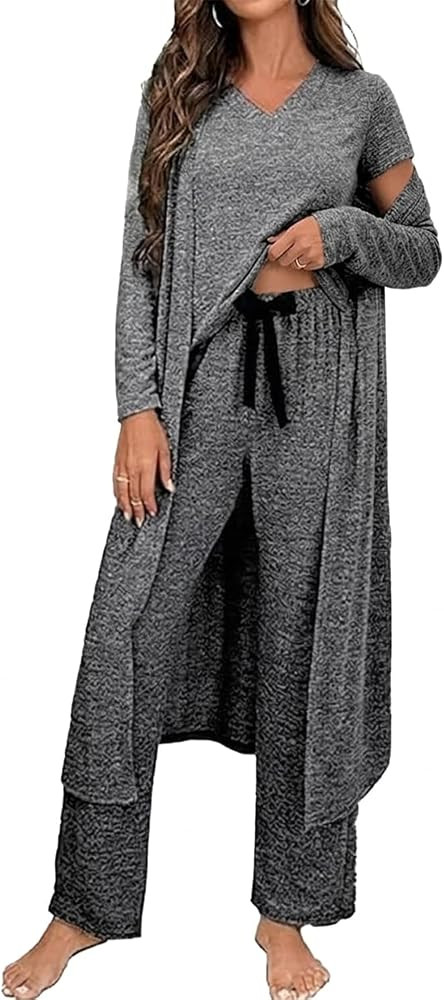 Opemiby Womens 3 Pieces Pajamas Set Pjs Loungewear | Amazon (US)