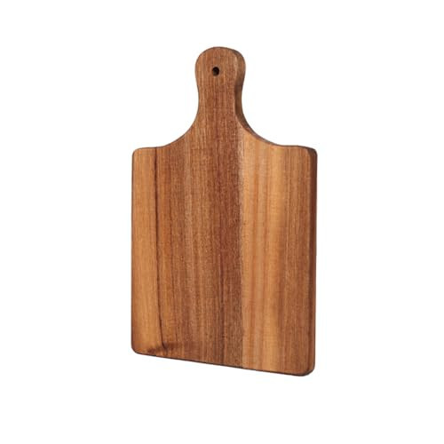 OBELGEOYA Acacia Wood Serving Board with Handle, Small Size 11" x 8"- Wooden Cutting Chopping Board for Meat, Vegetables, Bread, Charcuterie, Cheese Board - Food Serving Tray for Kitchen Appetizers | Amazon (US)
