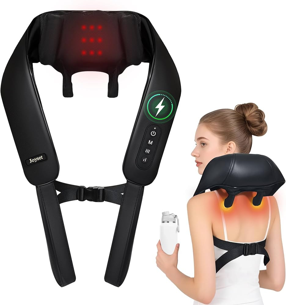 Joyset Neck and Shoulder Massager with Heat, Cordless Shiatsu Neck and Back Massager for Pain Rel... | Amazon (US)