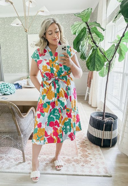 For all my girls that love color! The fit of this is so flattering and the tie waist is so cute! I am wearing a medium in this! 
#thebloomingnest #walmartstyle #ootd #summerstyle #summerdress

#LTKstyletip #LTKshoecrush #LTKSeasonal