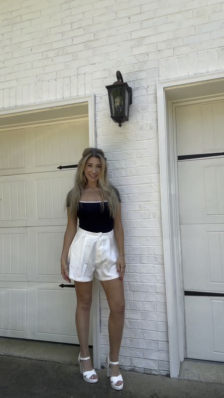 Finding my style as a new mom. These paper bag shorts and square neck bodysuit are a must have staple for summer 2024. 

#LTKfindsunder50 #LTKparties #LTKfamily
