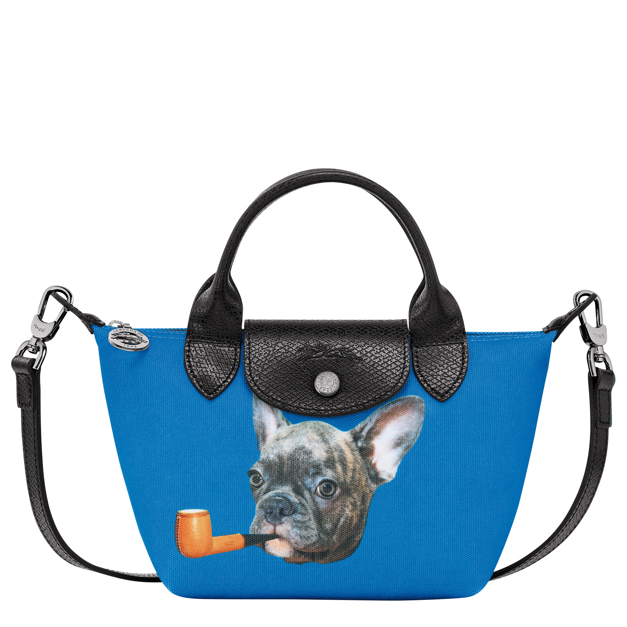 Longchamp x ToiletPaper XS Handbag Blue - Canvas (L1500TPE127) | Longchamp US | Longchamp
