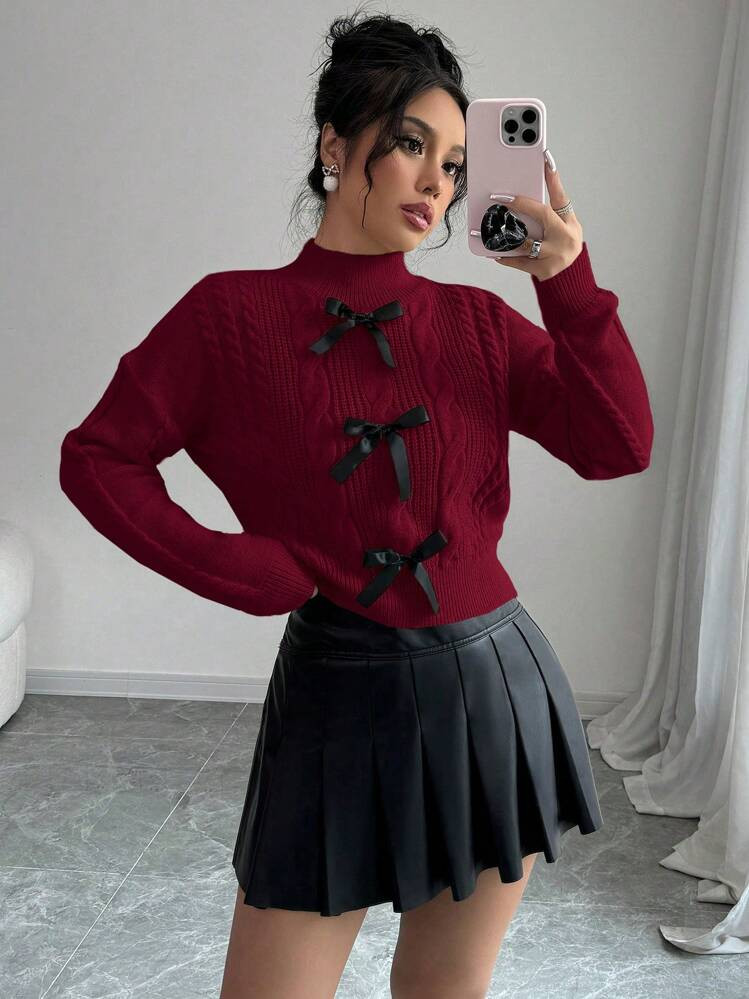 Sweater with bow  | SHEIN