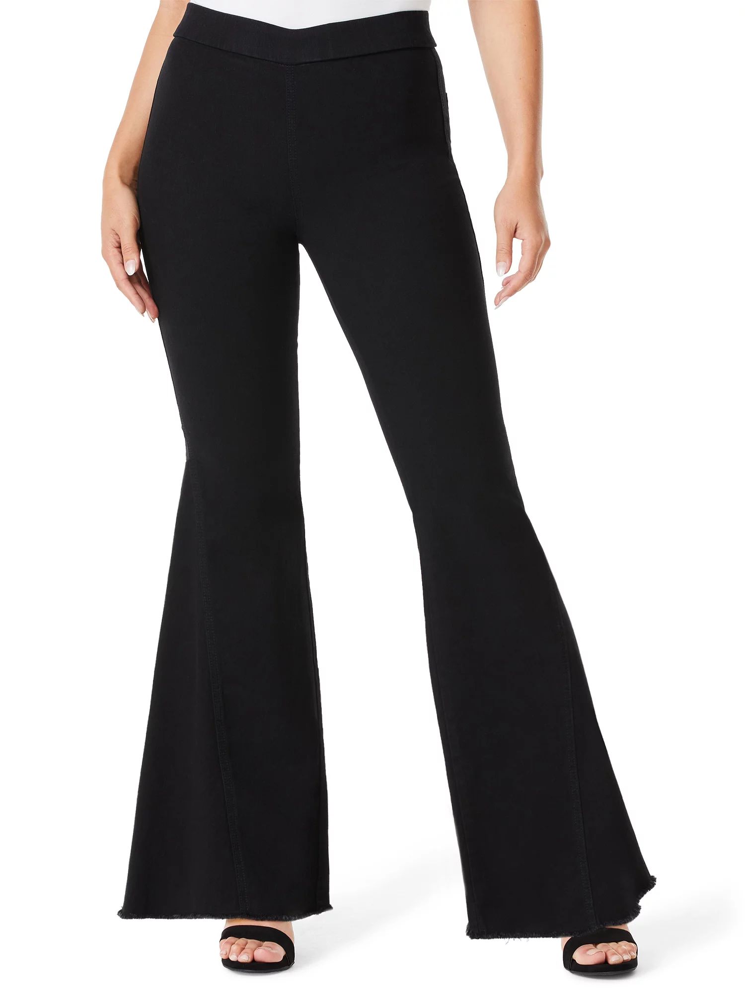 Sofia Jeans by Sofia Vergara Women's Melisa High-Rise Super Flare Pull-On Jeans | Walmart (US)