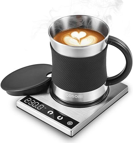 COSORI Coffee Warmer & Mug Set Beverage Cup Warmer for Desk Home Office Use, 1 Count (Pack of 1),... | Amazon (US)