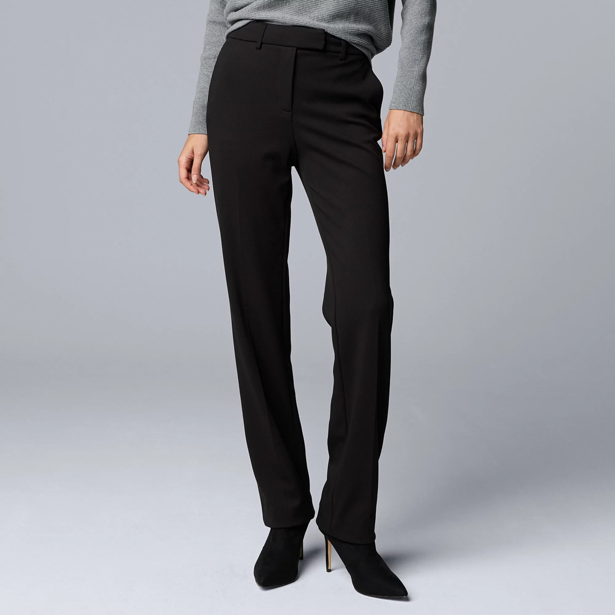 Women's Simply Vera Vera Wang High-Rise Slim Straight Pants | Kohl's