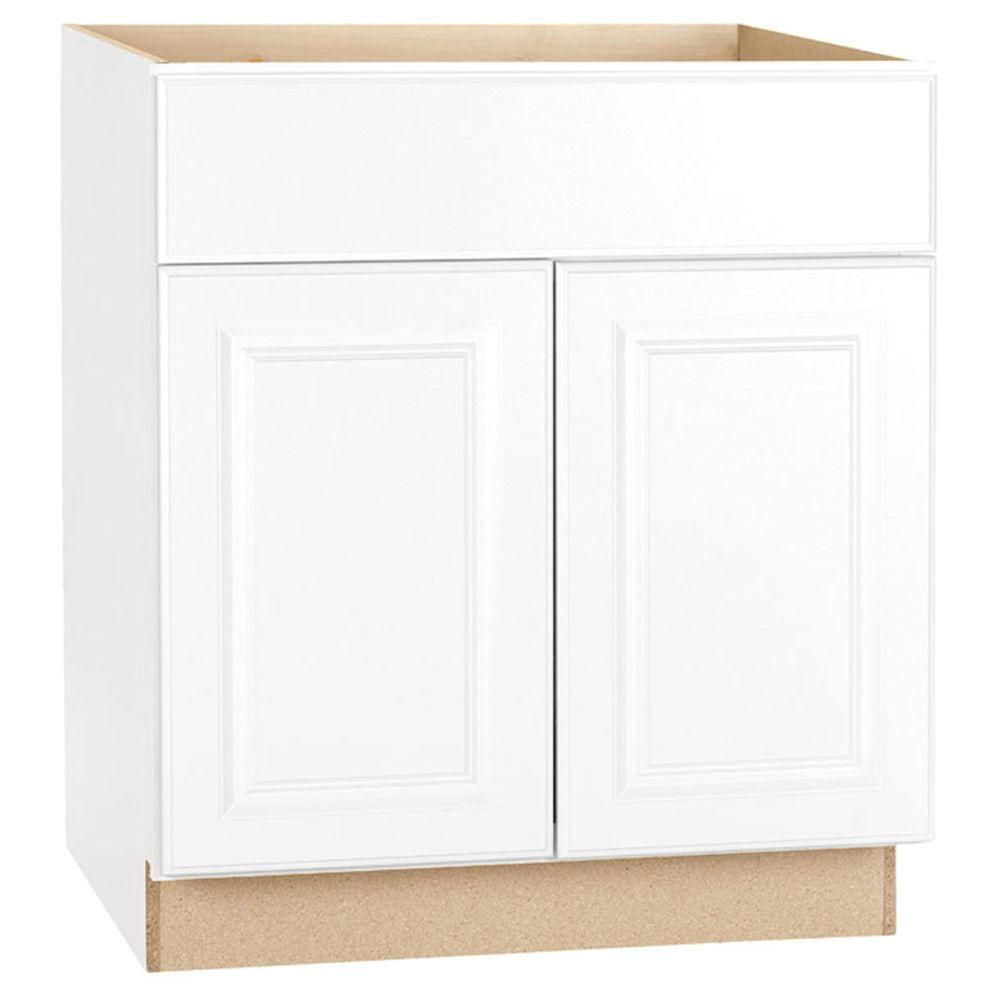 Hampton Assembled 30 in. x 34.5 in. x 24 in. Base Kitchen Cabinet with Ball-Bearing Drawer Glides... | The Home Depot