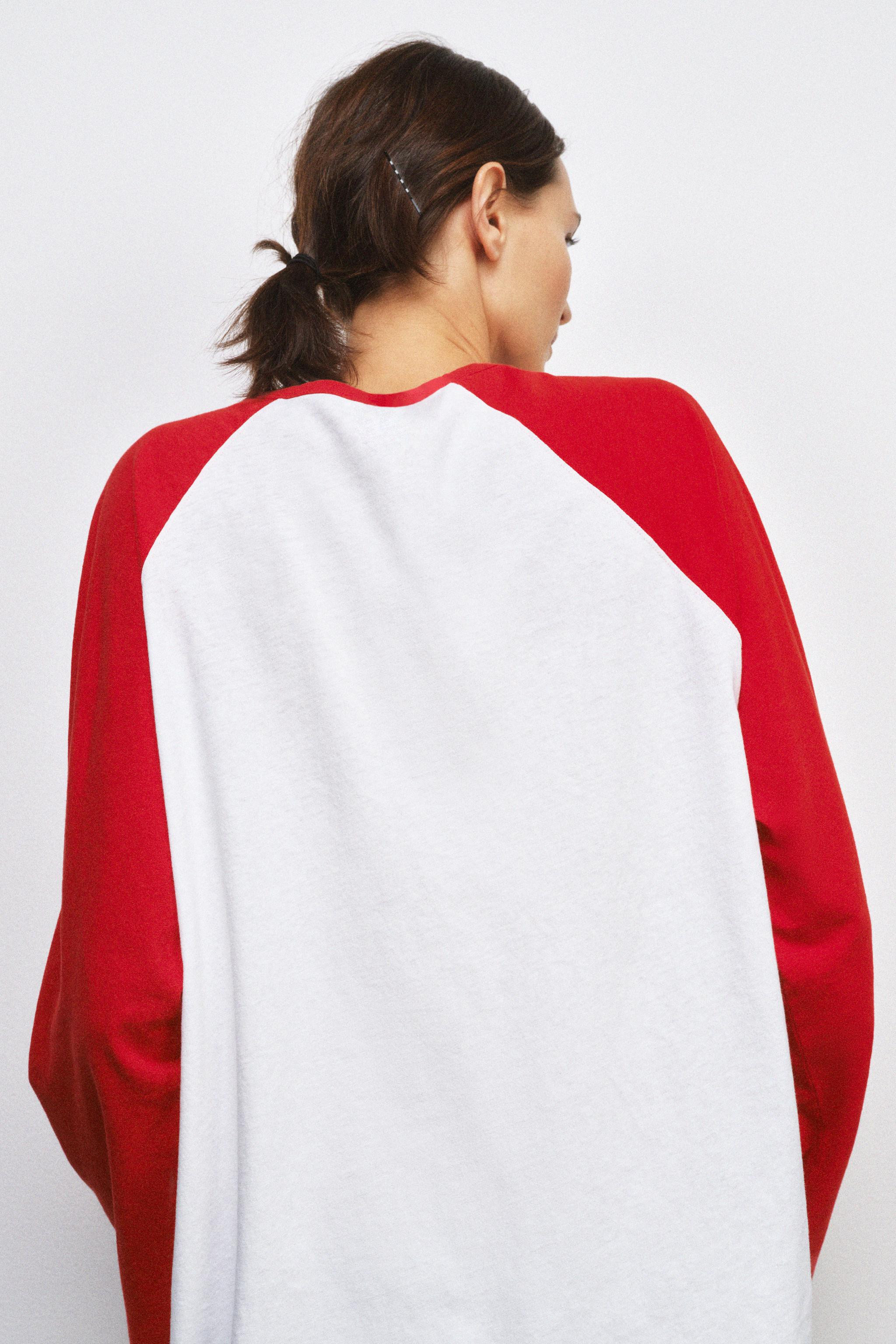 LONG SLEEVE RAGLAN T-SHIRT | Zara UK