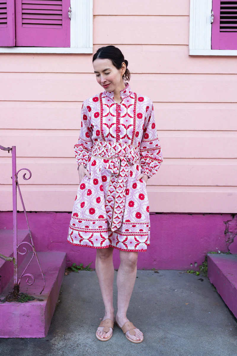 SUE SARTOR Flounce Shorty | Red/Blush Cosmos | SUE SARTOR