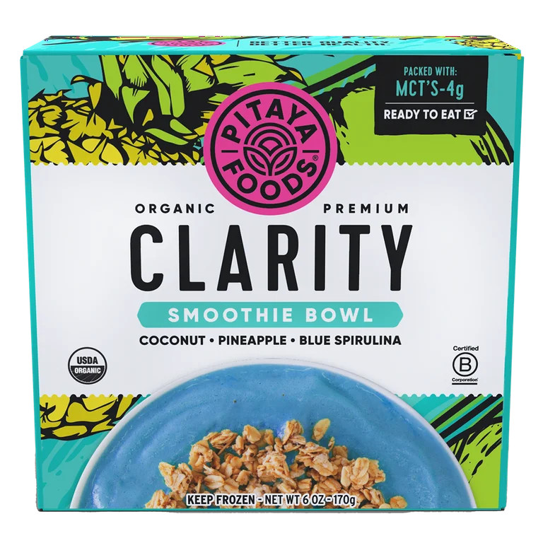 Pitaya Foods Frozen Clarity Smoothie Bowl, Coconut, Pineapple, and Blue Spirulina, Ready to Eat, ... | Walmart (US)