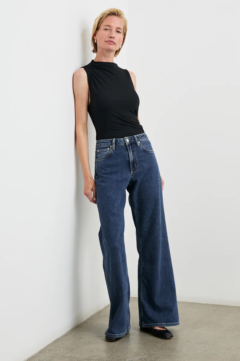 ANGELENO WIDE LEG - PEBBLE BLUE | Rails