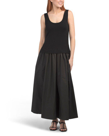 Knit Tank Woven Maxi Dress | Casual Dresses  | Marshalls | Marshalls