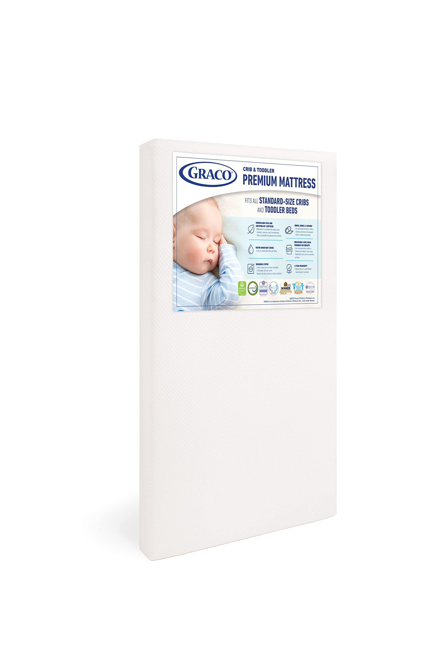 Graco Premium Crib & Toddler Mattress – GREENGUARD Gold Certified & CertiPUR-US Certified, Fits... | Amazon (US)