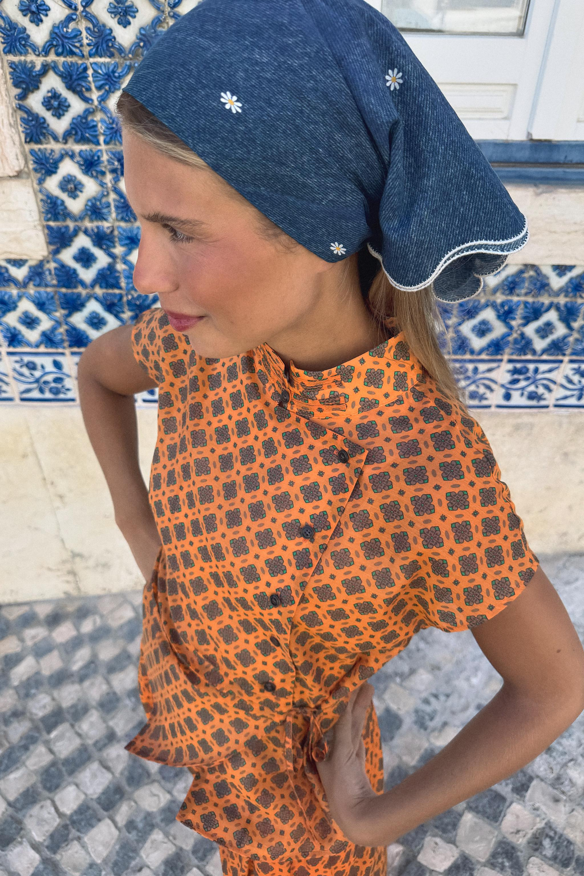 PRINTED WRAP BLOUSE | Zara US
