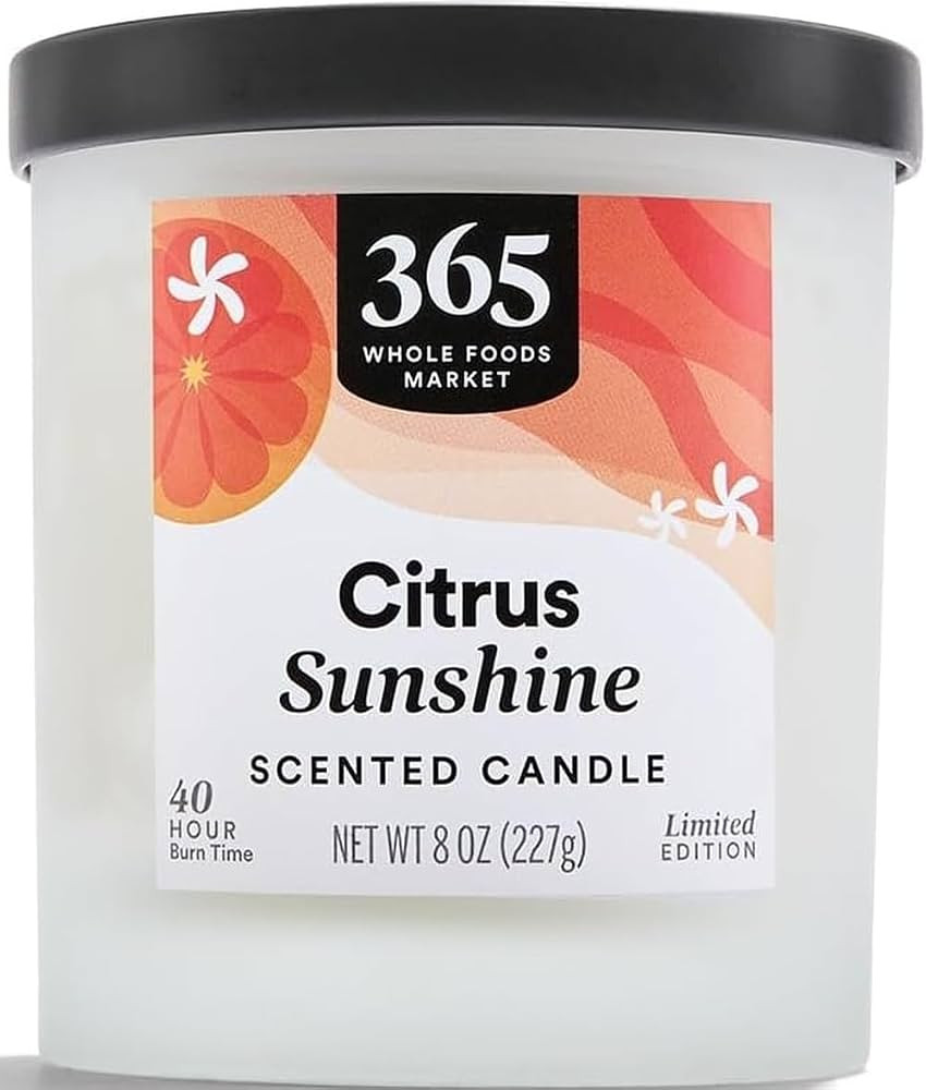 365 by Whole Foods Market Citrus Sunshine Candle, 8 OZ | Amazon (US)