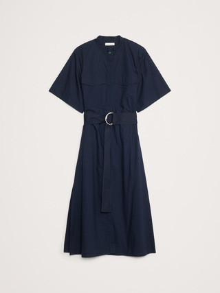Cotton Poplin Utility Shirt Dress | Banana Republic (US)