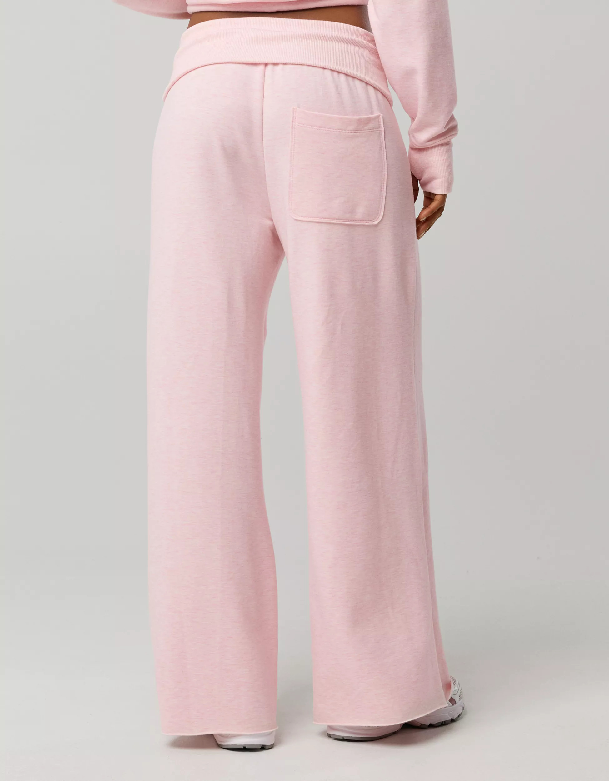 OFFLINE By Aerie OTT Fleece Super Wide Leg Foldover Pant | Aerie