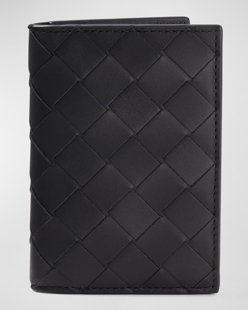 Men's Portacard Woven Leather Card Case | Neiman Marcus