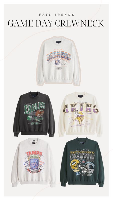 Football season is here!! So many great game day pullovers from Abercrombie! Obviously I’m gonna go for my Broncos but found a few other teams for you too 

Game day, football season, game day cozy outfits, football pullovers, 



#LTKSeasonal #LTKstyletip