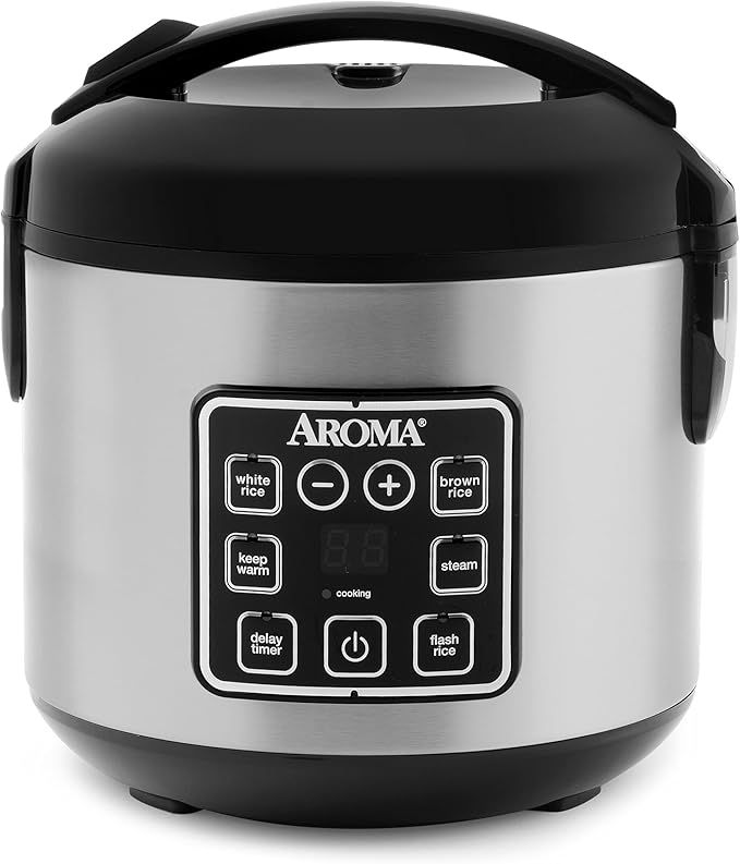 AROMA Digital Rice Cooker, 4-Cup (Uncooked) / 8-Cup (Cooked), Steamer, Grain Cooker, Multicooker,... | Amazon (US)
