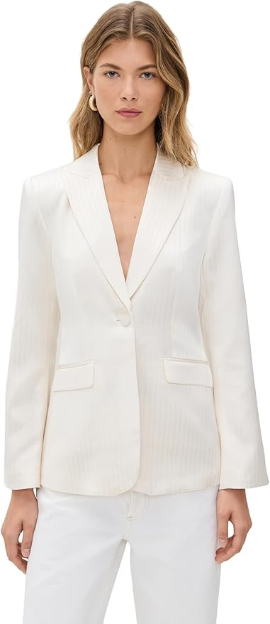 Cinq à Sept Women's Georgia Satin Stripe Cheyenne Blazer | Amazon (US)