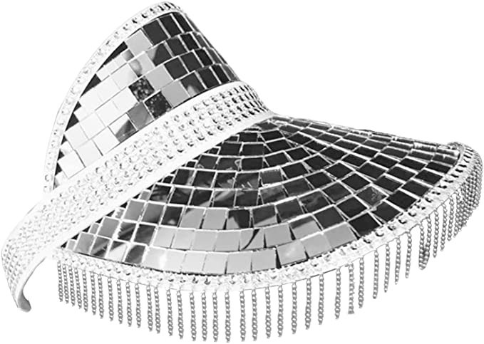 Disco Ball Festival Visor, 2022 Newly Summer Sun Visor Hat Summer Cap Visor, Dj Club Stage Bar Pa... | Amazon (US)