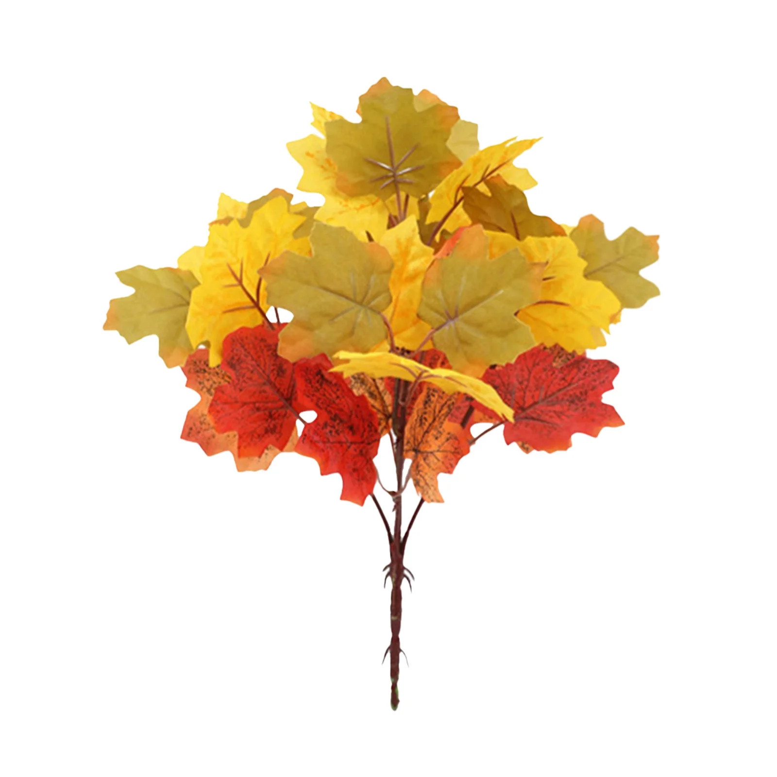 WNFJR Red Maple Leaf Indoor Garden Decor, Courtyard Plant Landscaping Faux Branches, Plastic Gree... | Walmart (US)