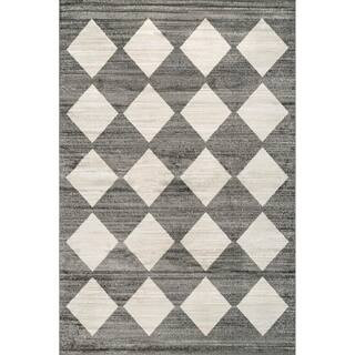 Gianna Gray 9 ft. x 12 ft. Contemporary Geometric Area Rug | The Home Depot