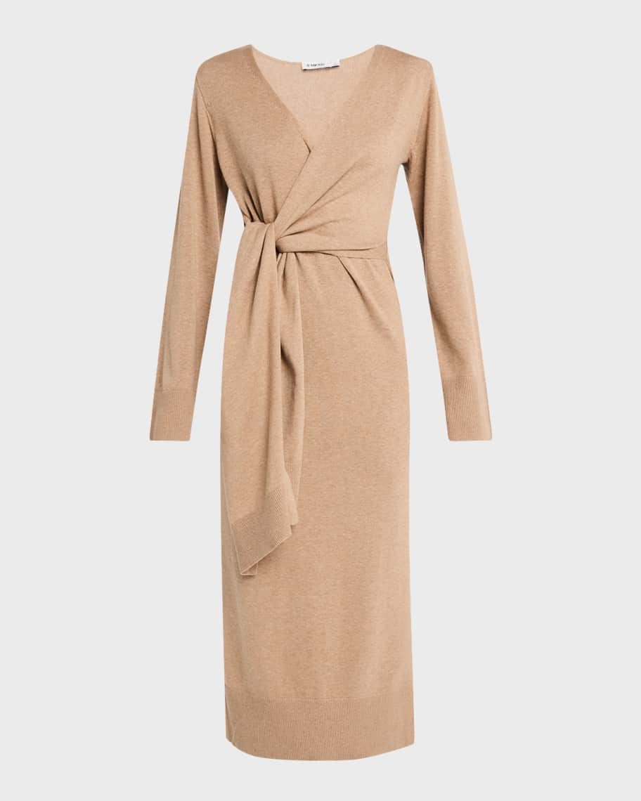 Skyla Cashmere-Blend Wrap Dress | Neiman Marcus