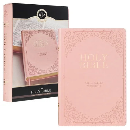 KJV Bible Giant Print Full Size Pink (Large Print) (Hardcover) | Walmart (US)