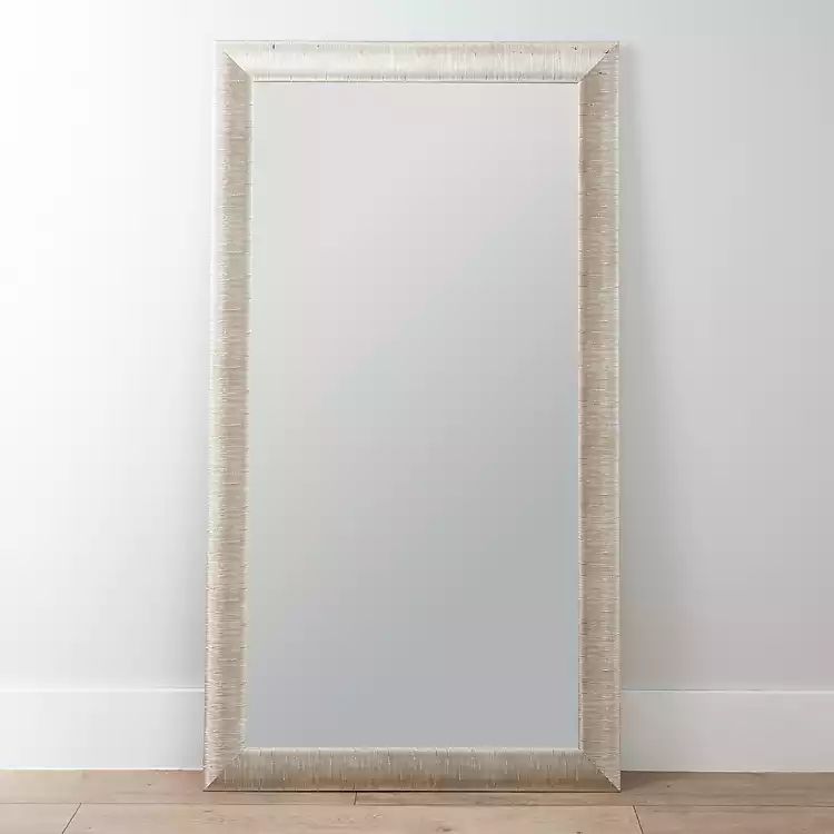 New!Textured Silver Framed Mirror, 37x67 in. | Kirkland's Home