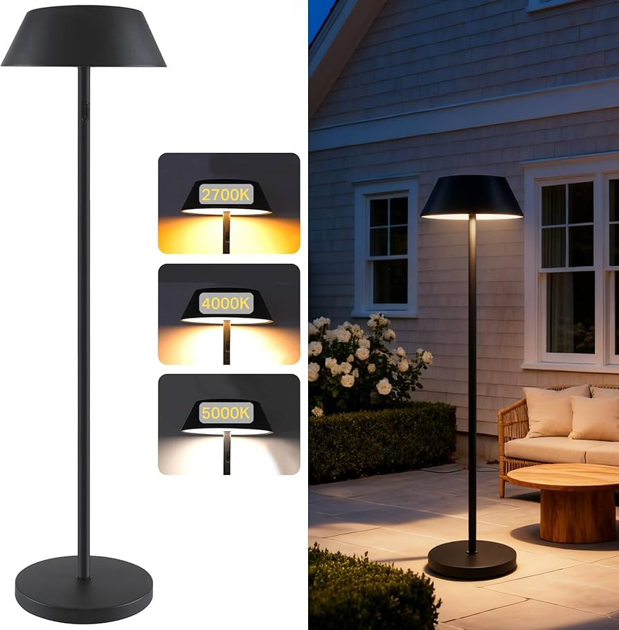 Outdoor Solar Powered Floor Lamp for Patios, Decks, Outdoor Living Spaces, Reading - Tall, Ultra ... | Amazon (US)