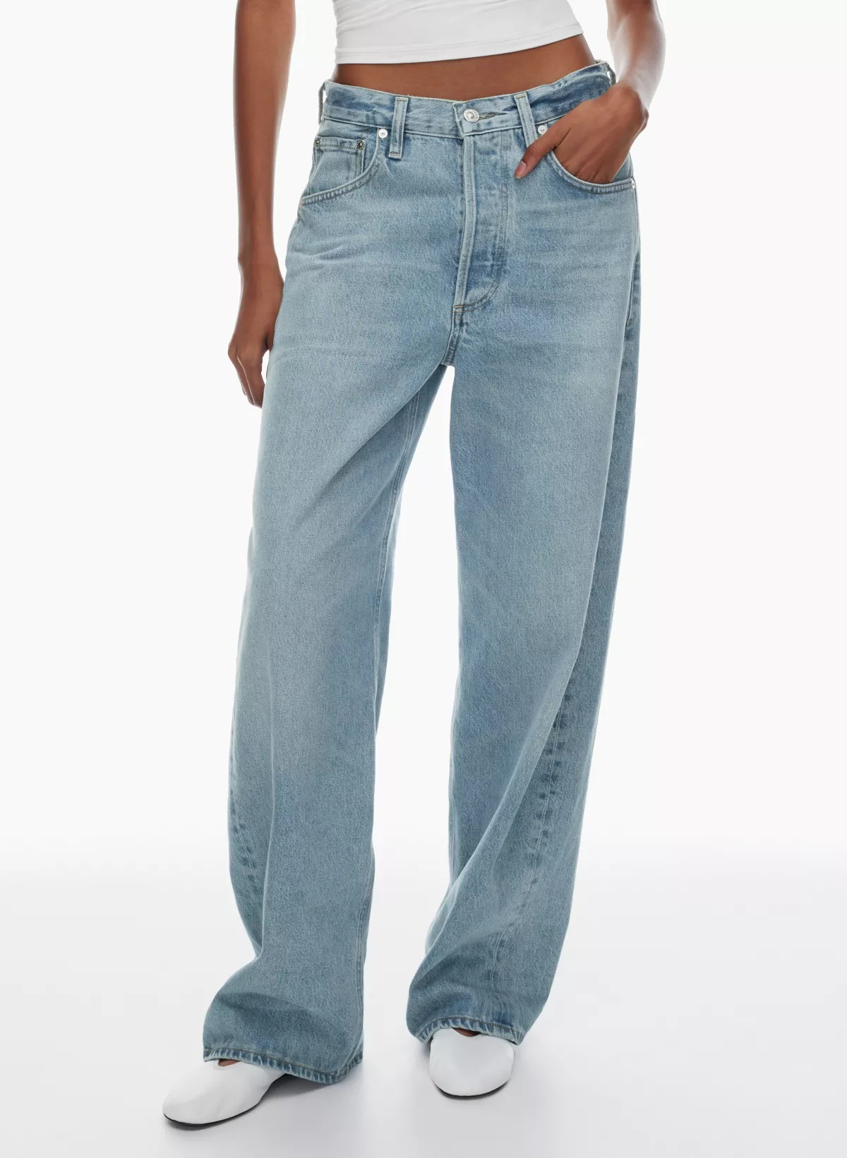 AYLA BAGGY CUFFED JEAN | Aritzia