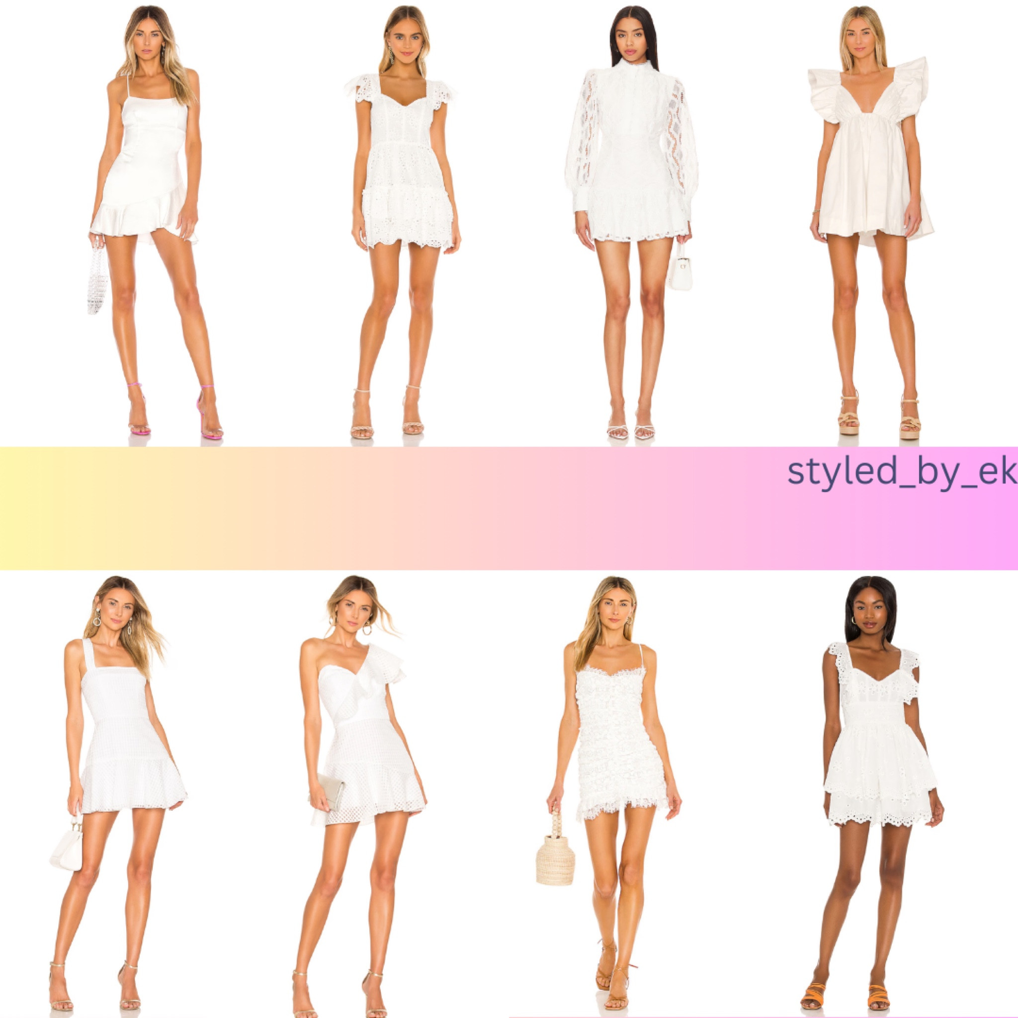 Graduation is just around the corner 🤍 some cute white dresses from revolve that would be so cute for graduation photos or day! 