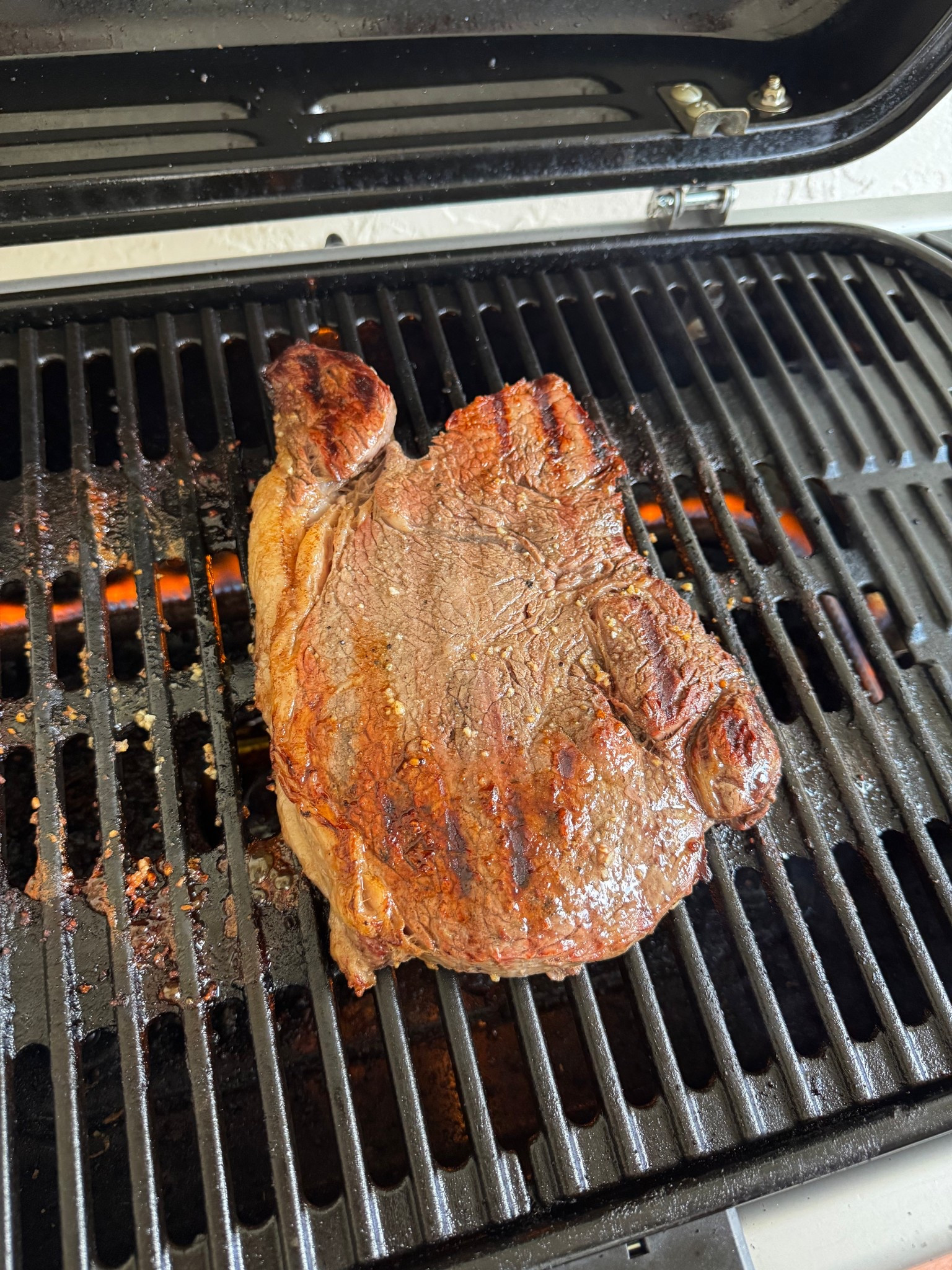 Grilling steaks on our portable Weber grill 

#LTKHome #LTKdayinmylife #LTKfoodie