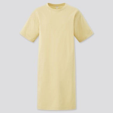 WOMEN MERCERIZED COTTON SHORT-SLEEVE T-SHIRT DRESS | UNIQLO (US)