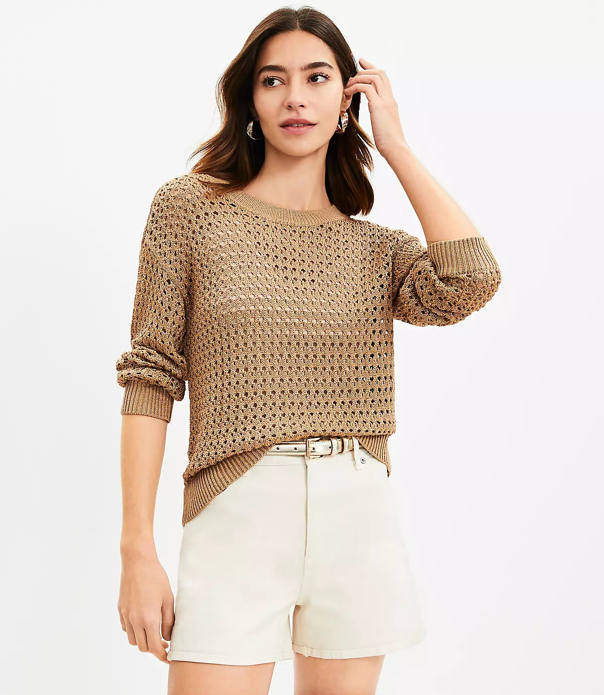 Chunky Mesh Stitch Sweater | LOFT