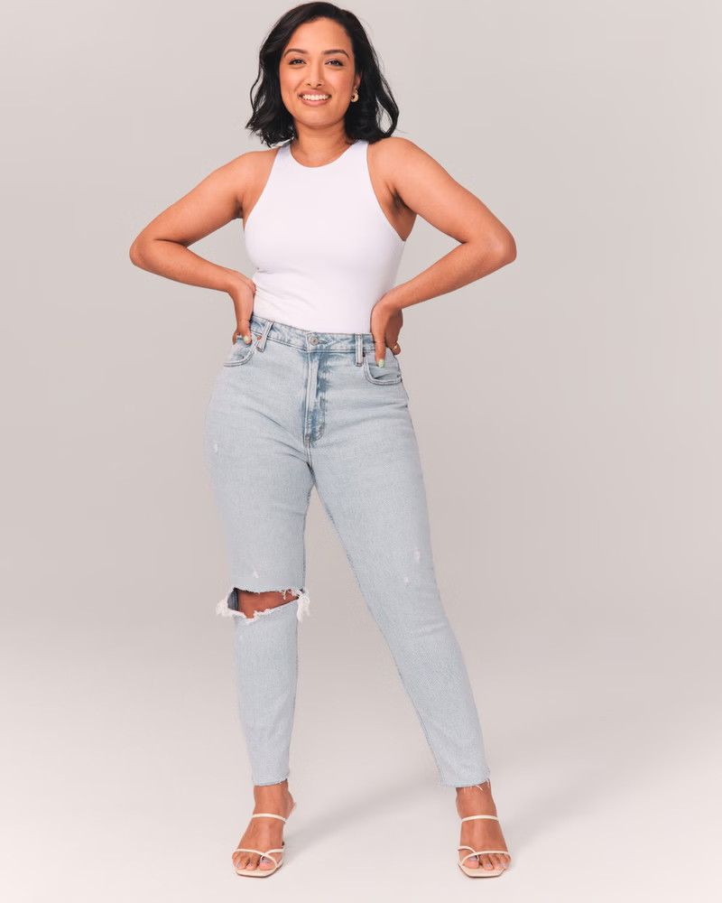 Curve Love High Rise Skinny Jeans | Abercrombie & Fitch (US)