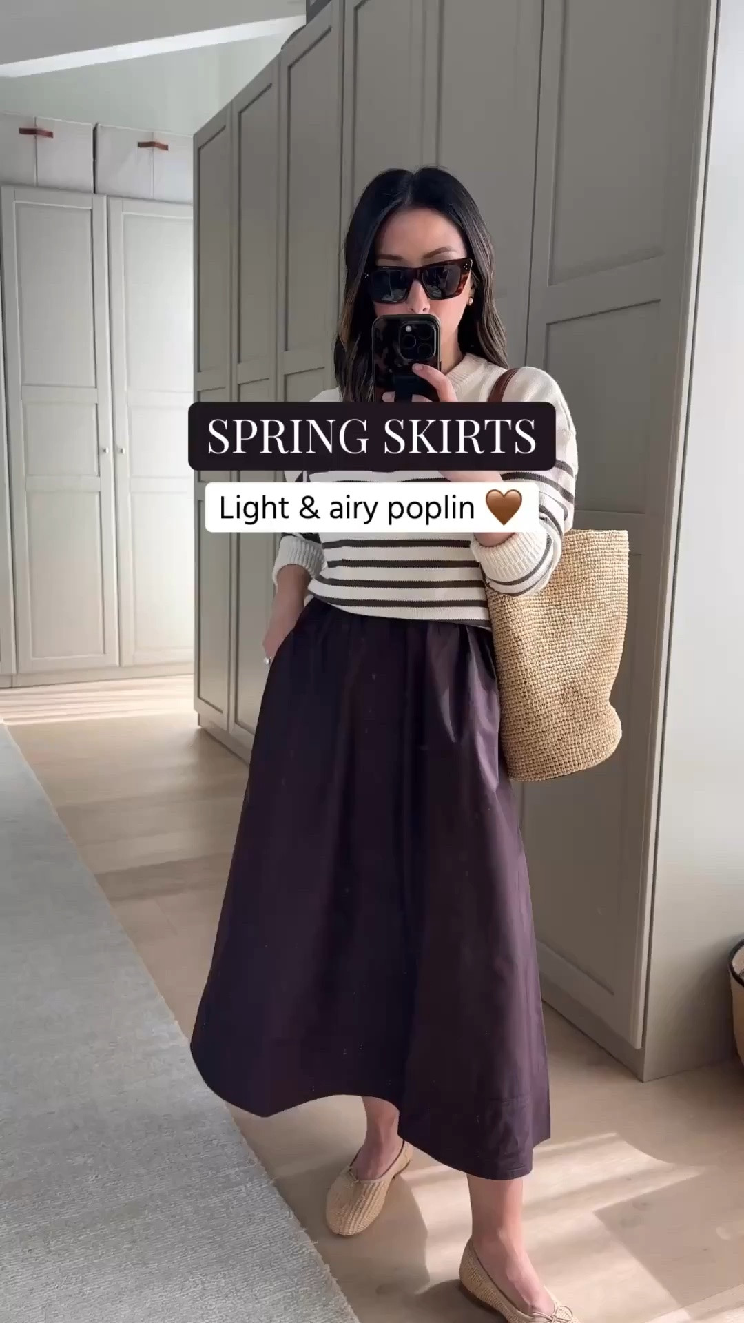 New Poplin midi skirt from J.Crew. This is so light and airy. Go tts. The skirt is midi, so petites don't need to go with petite sizing. I'm in the regular xs. On sale!

Everlane box cut tee medium
Minnow cotton sweater small
J.Crew skirt xs
Mansur Gavriel flats 35
J.Crew bucket bag
Celine sunglasses
Dorsey James necklace 15"
Quince earrings

Spring style, spring outfits, spring skirts, petite style

#LTKmomlife #LTKootd #LTKPetite