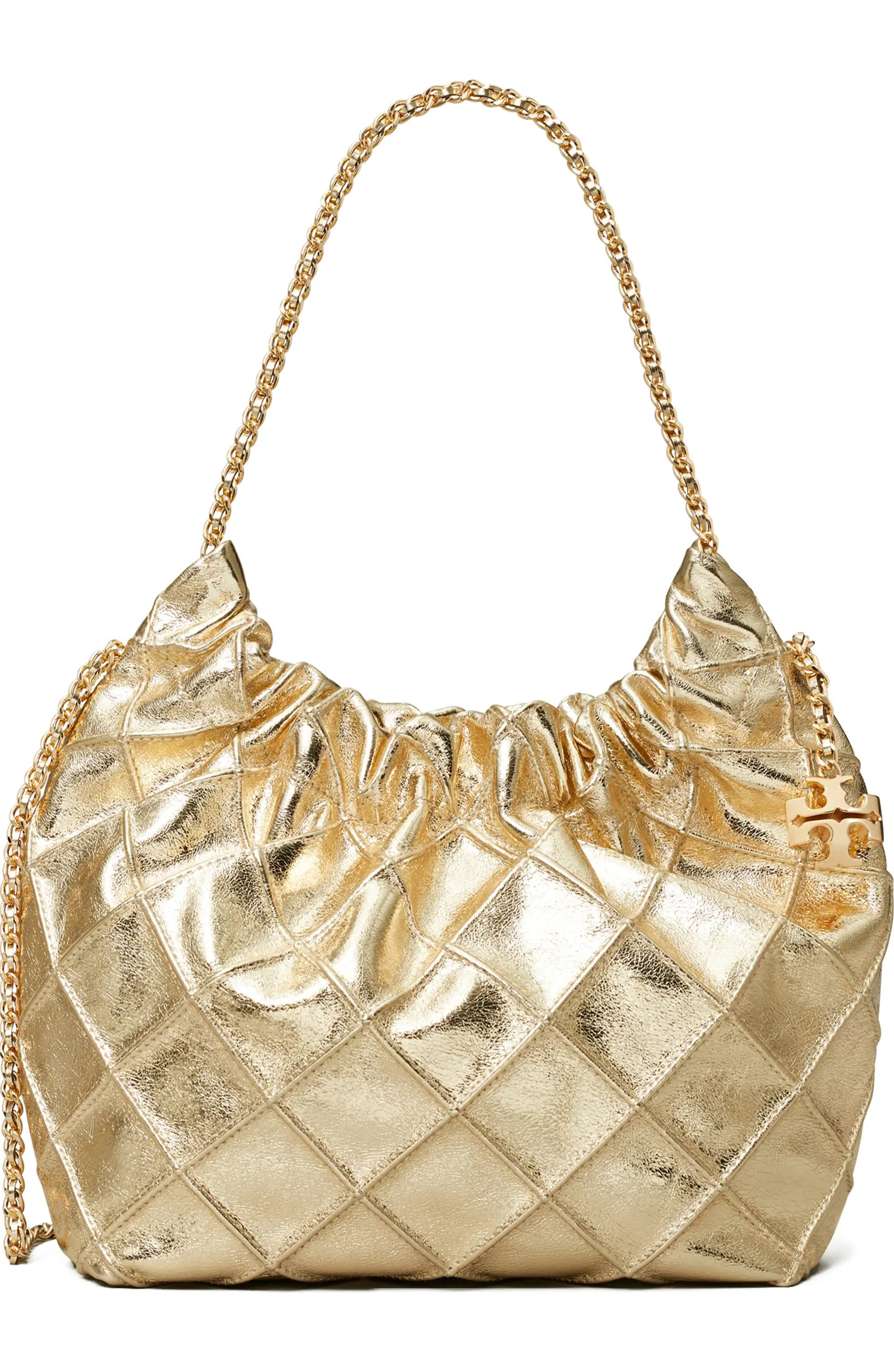 Mini Fleming Metallic Leather Hobo Bag | Nordstrom