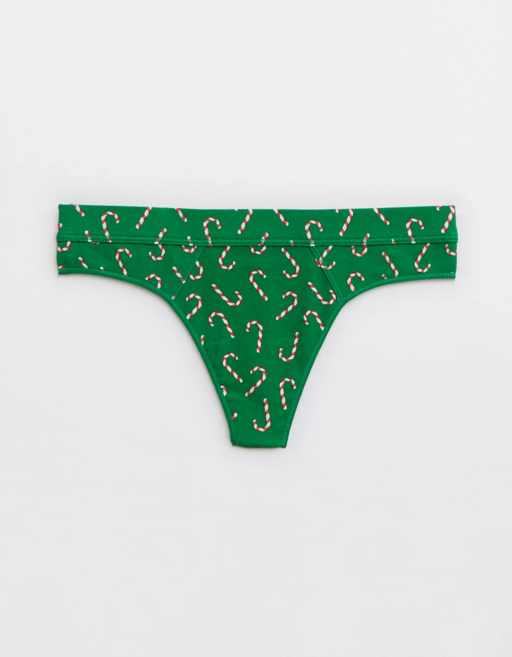Aerie Cotton Holiday Thong Underwear | Aerie
